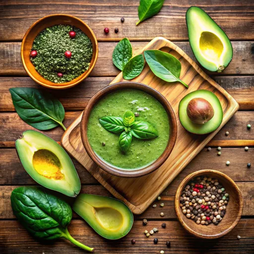 ซุปผักโขมอะโวคาโดแสนสดชื่น