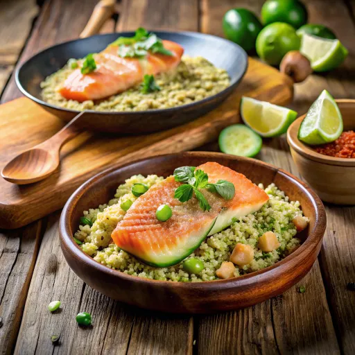 สลัดควีนัวแซลมอนต์อะโวคาโด